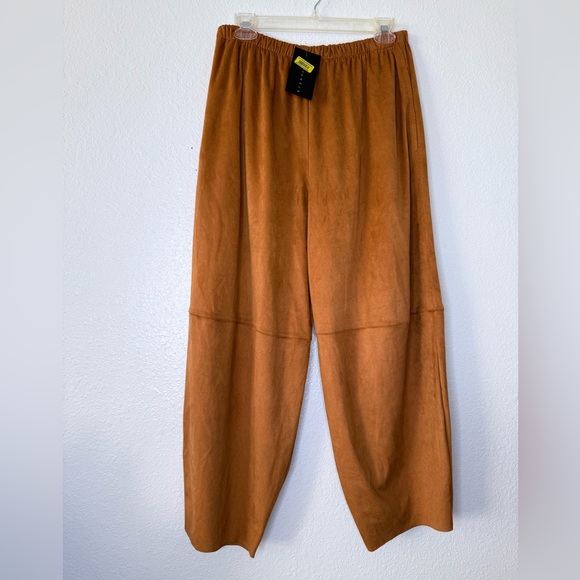 bryn Walker Pants - Bryn Walker NEW Oliver Faux Sued Lagenlook Western Lantern Pants Medium